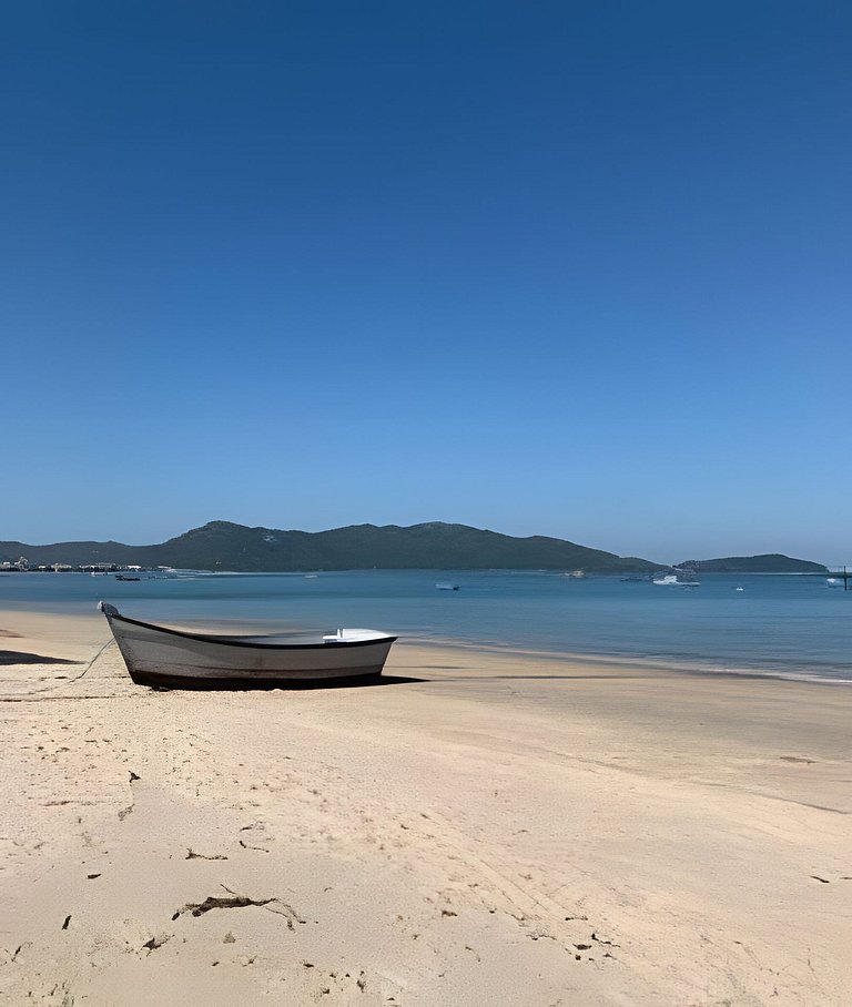 pé na areia e descanso em família